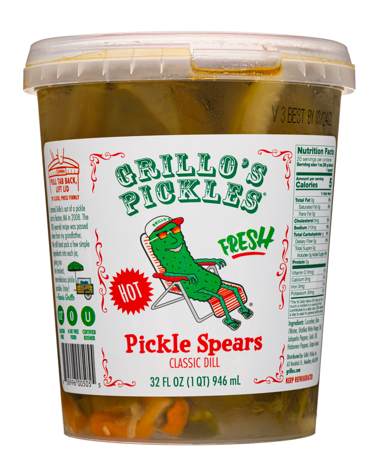 Classic Dill Pickle Spears Hot 32oz