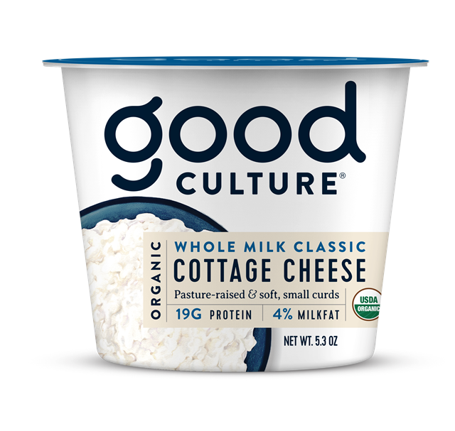 organic whole milk 4% classic cottage cheese, 5.3oz