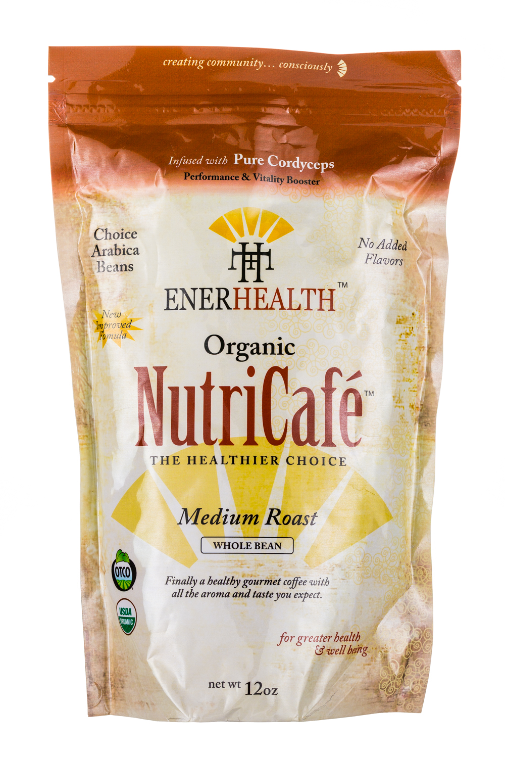 Organic NutriCafe- Medium Roast- Infused with Pure Cordyceps