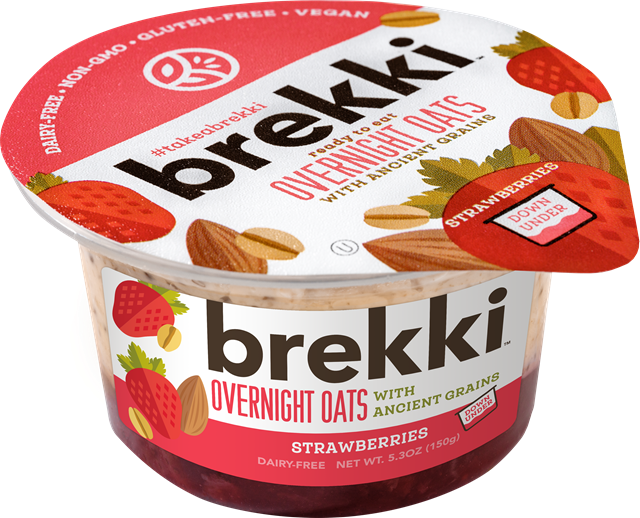 brekki Overnight Oats with Strawberries
