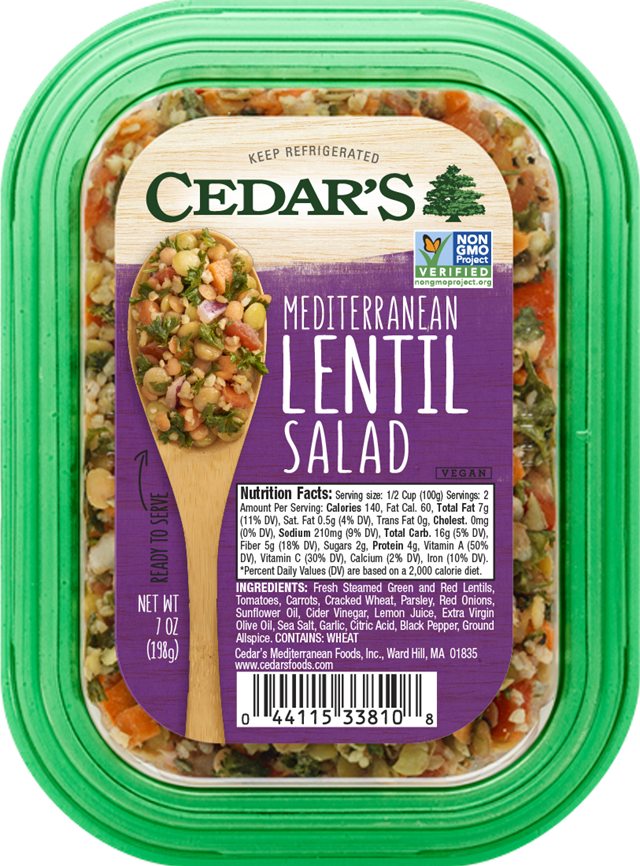 Cedar's Mediterranean Lentil Salad 7 oz