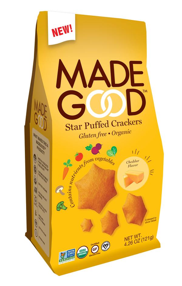 MadeGood Star Puffed Crackers