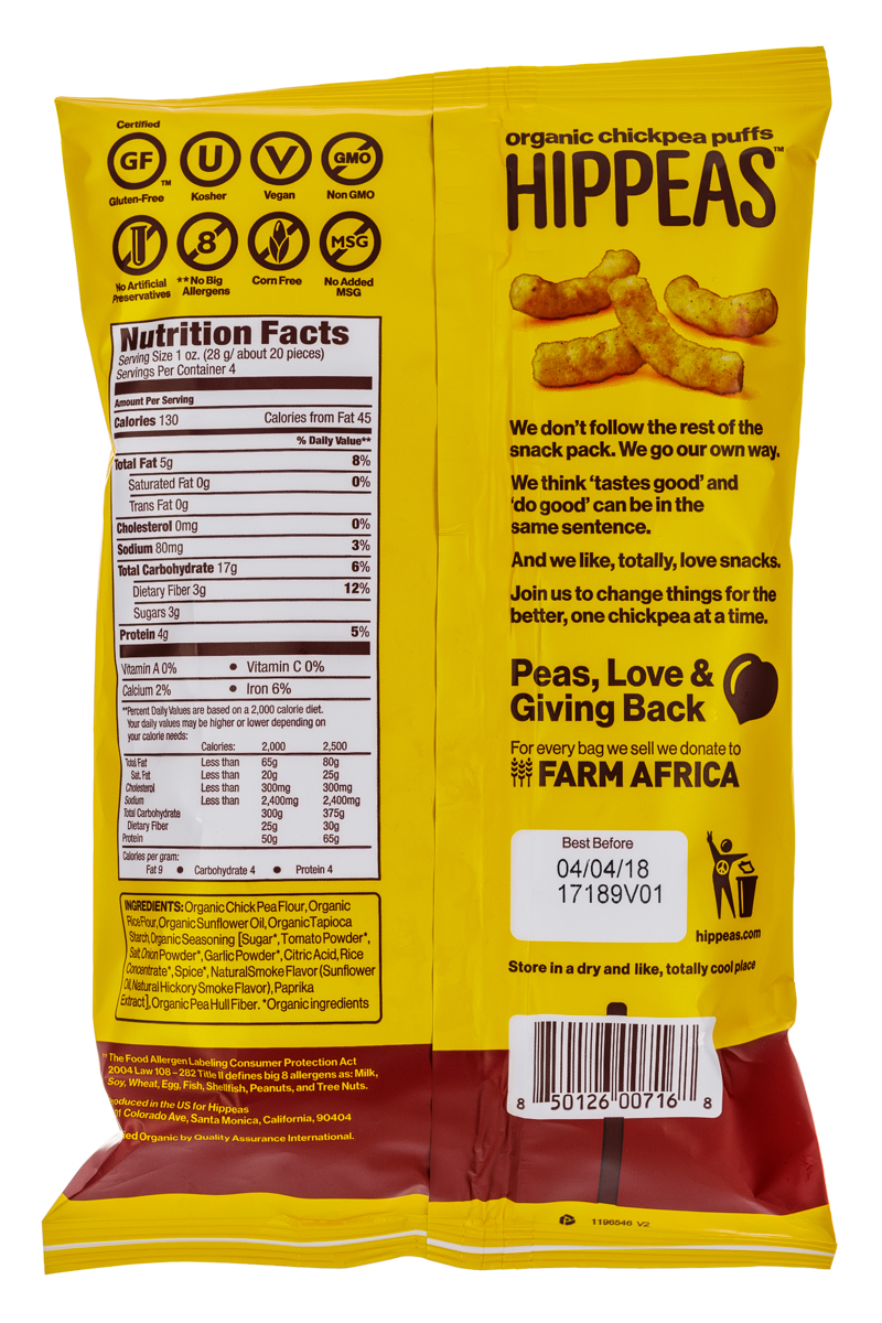 View Media 4671 Hippeas4ozChickpeaPuffsBohemianBBQFacts NOSH