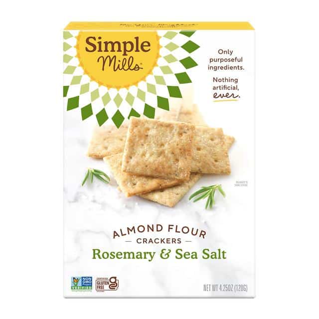 Rosemary & Sea Salt Almond Flour Crackers