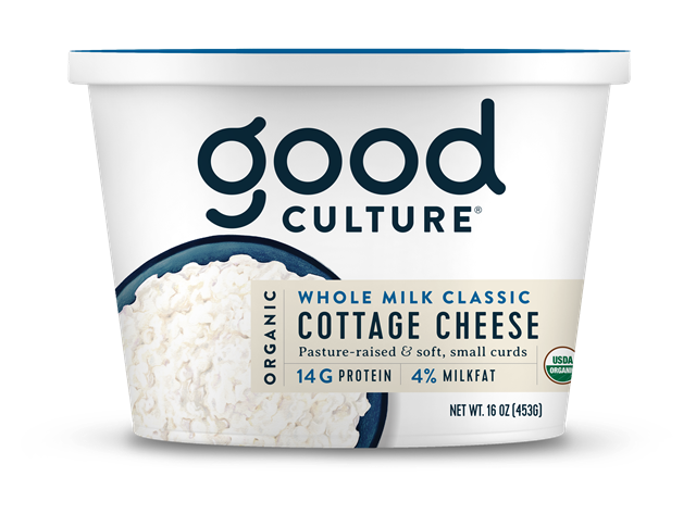 organic whole milk 4% classic cottage cheese, 16oz