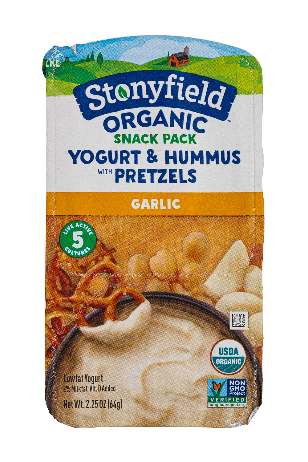 Garlic - Yogurt & Hummus with Pretzels