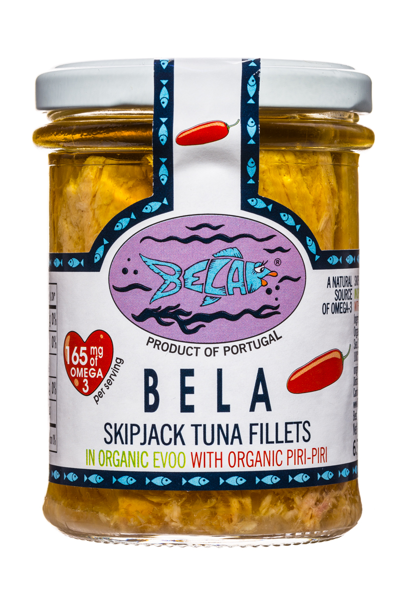 Skipjack Tuna Fillets in Organic EVOO w/ Organic Piri-Piri