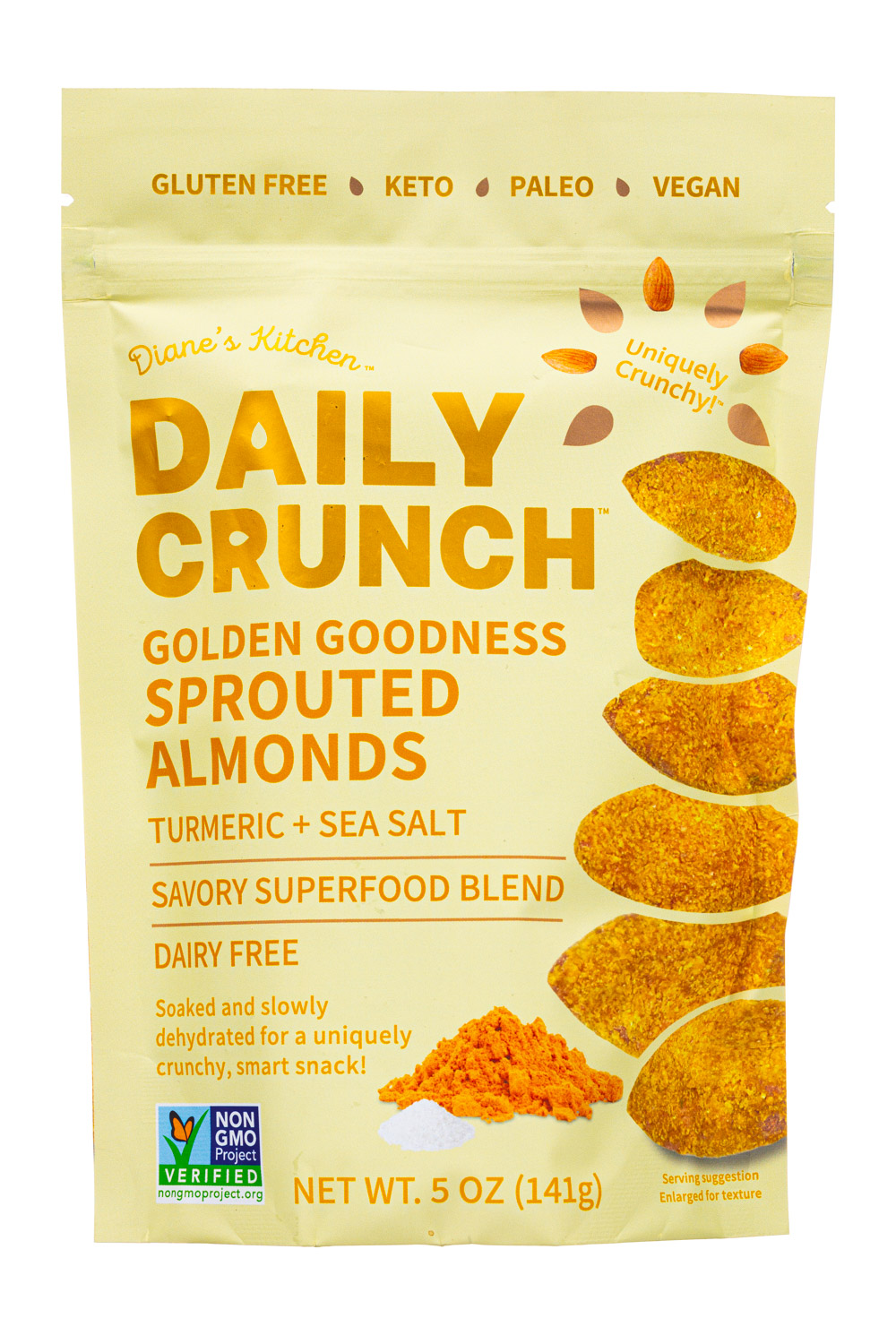 Golden Goodness: Sprouted Almonds: Turmeric + Sea Salt