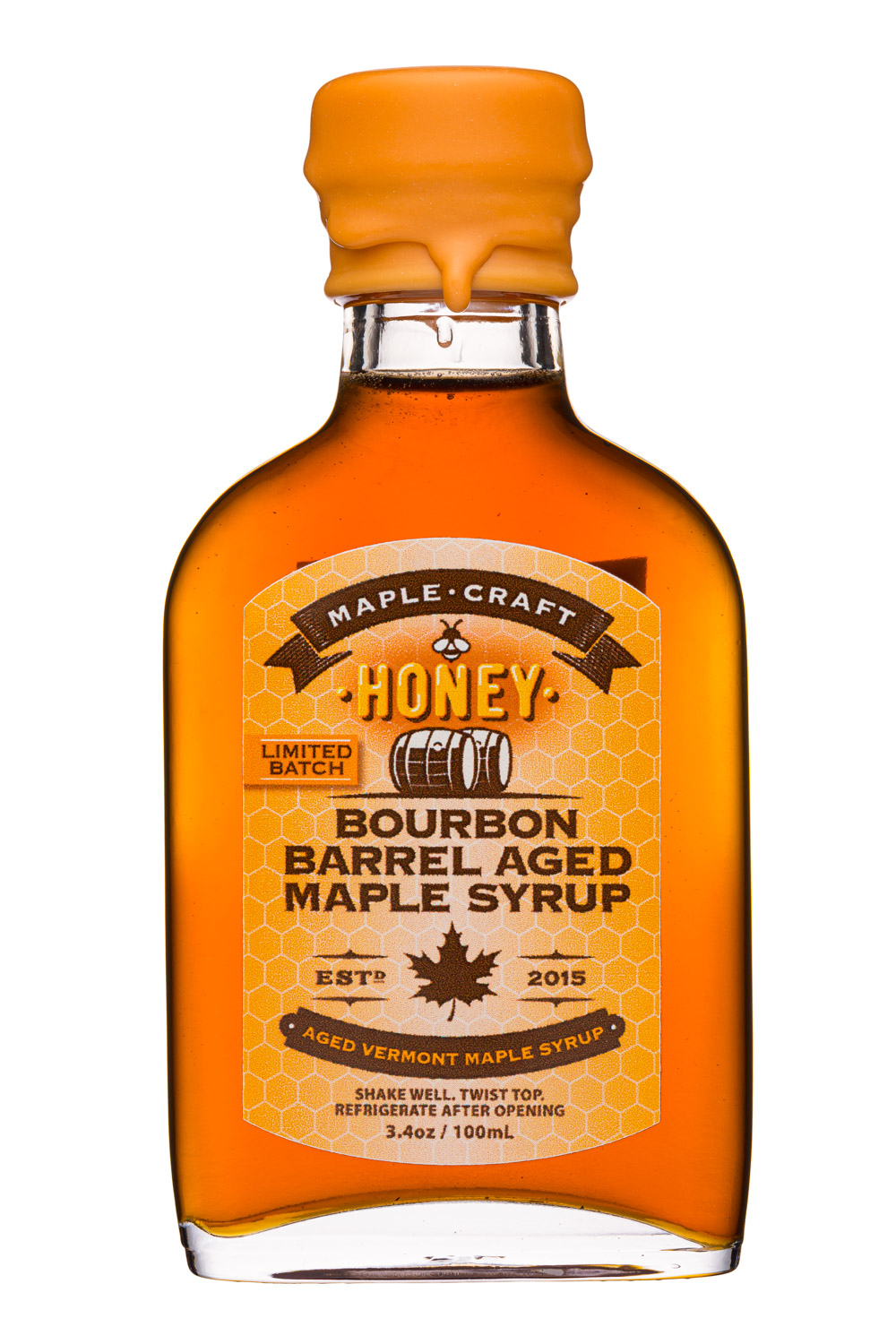 Honey Bourbon Barrel Aged Maple Syrup