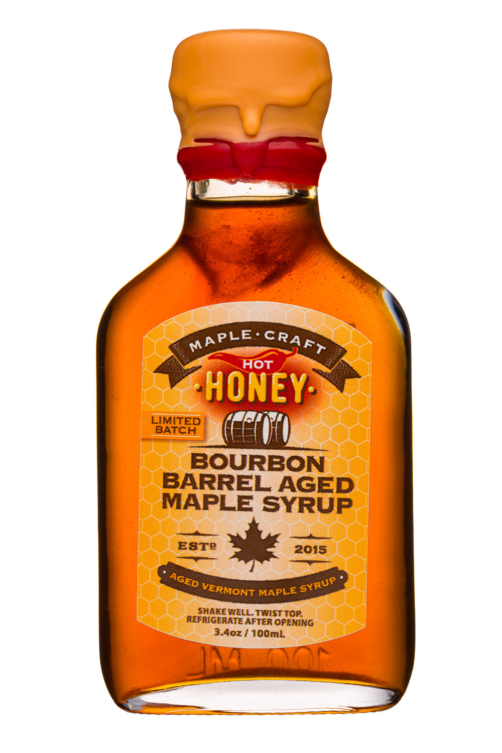 Hot Honey Bourbon Barrel Aged Maple Syrup