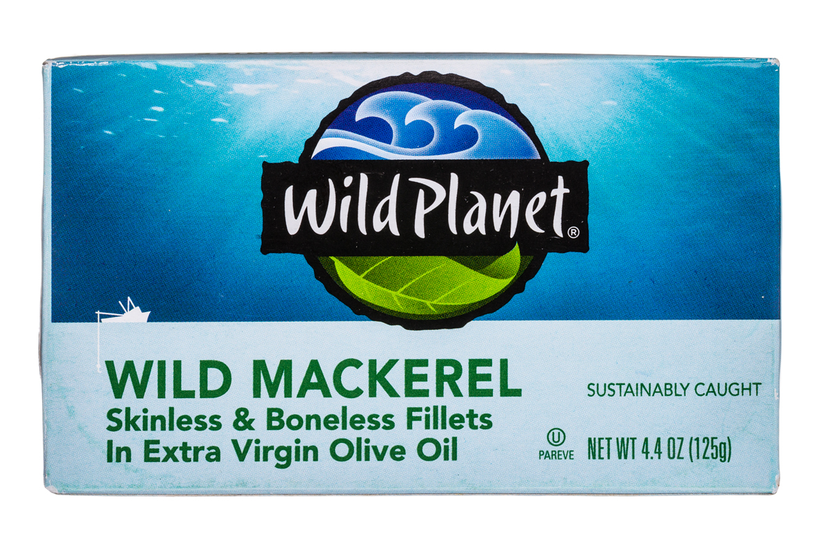 Wild Mackerel Skinless & Boneless Fillets In Extra Virgin Olive Oil - 4.4oz