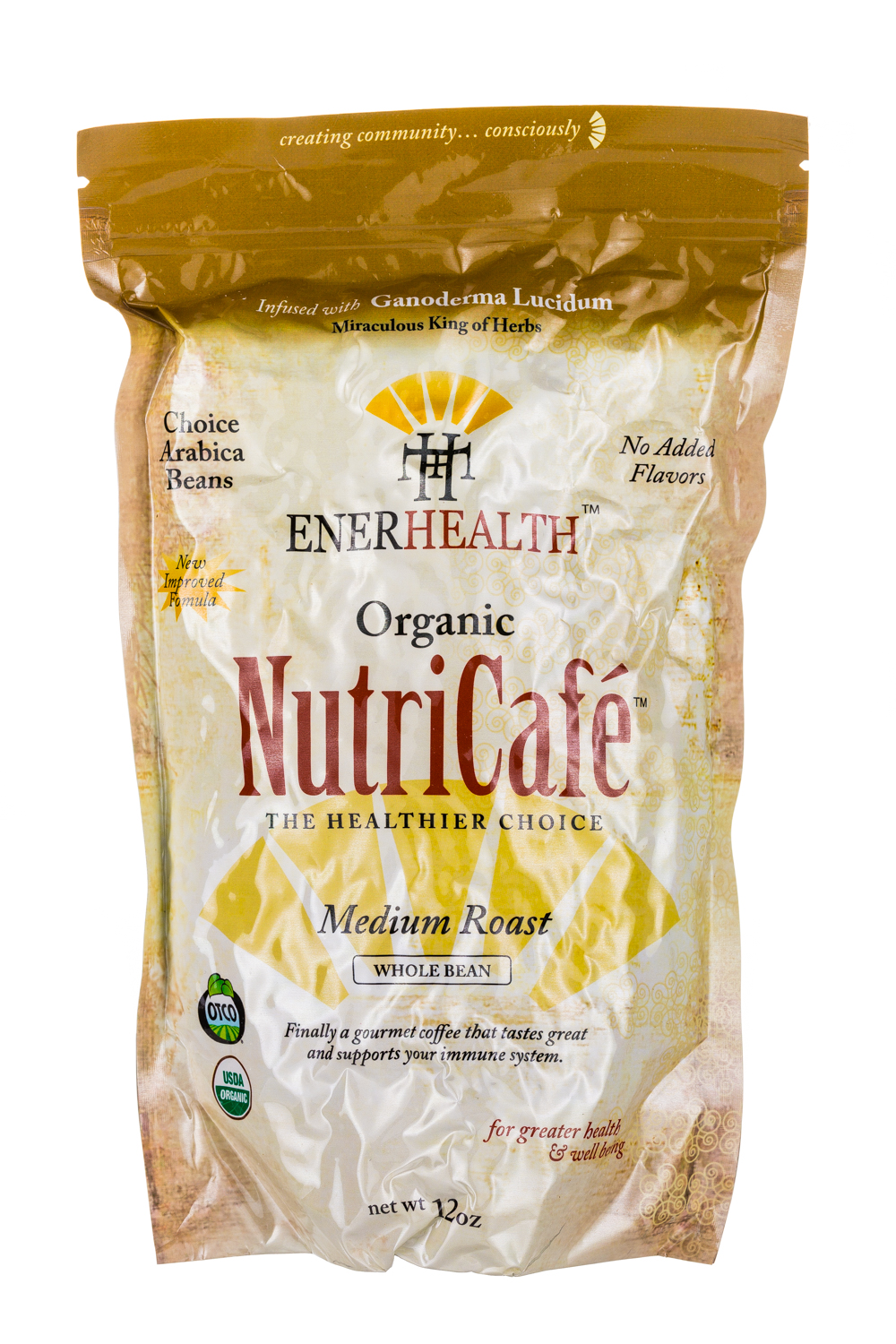 Organic NutriCafe-Medium Roast-Infused with Ganoderma Lucidum