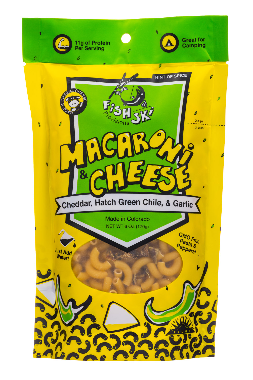 Macaroni & Cheese: Cheddar, Hatch Green Chile & Garlic