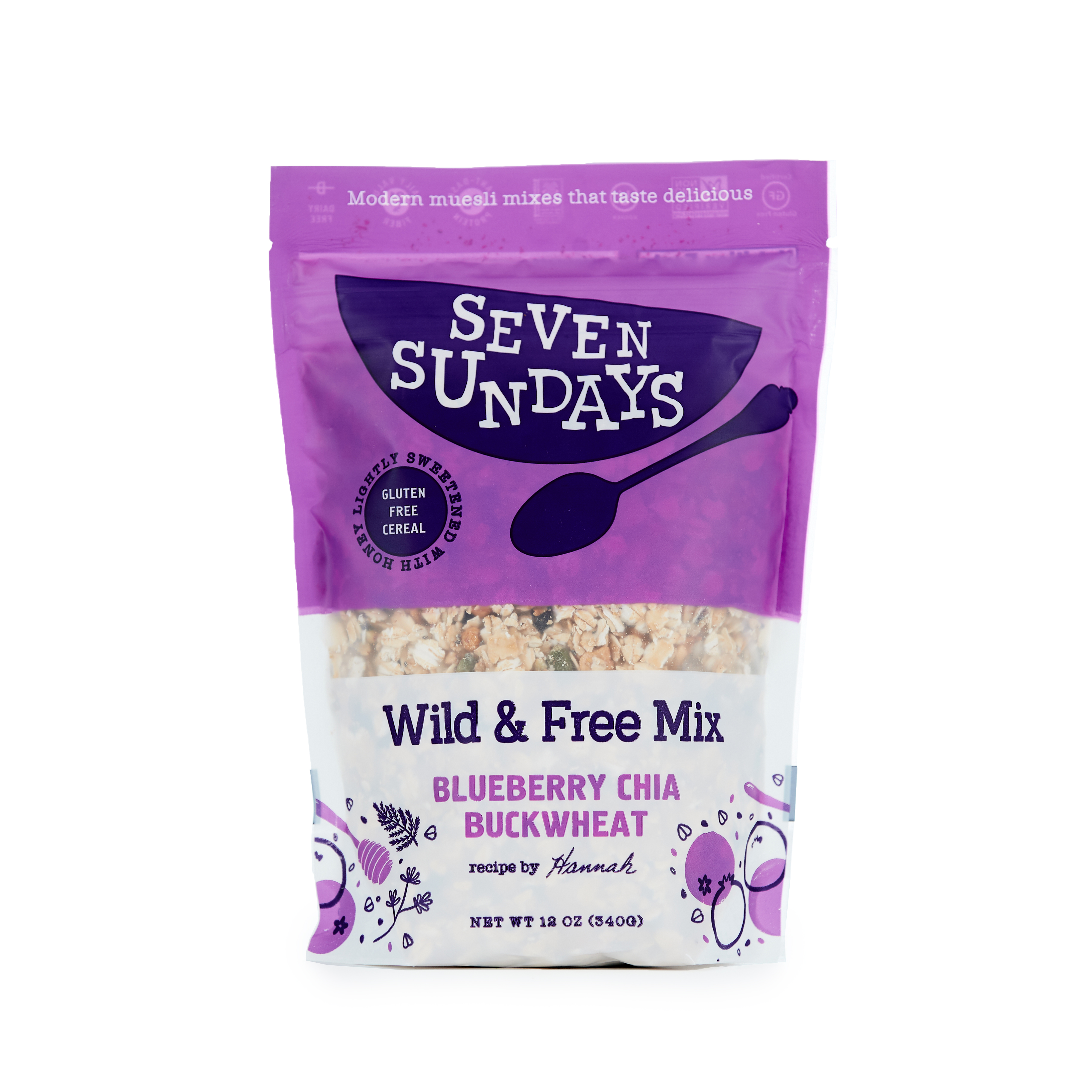 Wild & Free Blueberry Chia Buckwheat Muesli (Gluten Free)