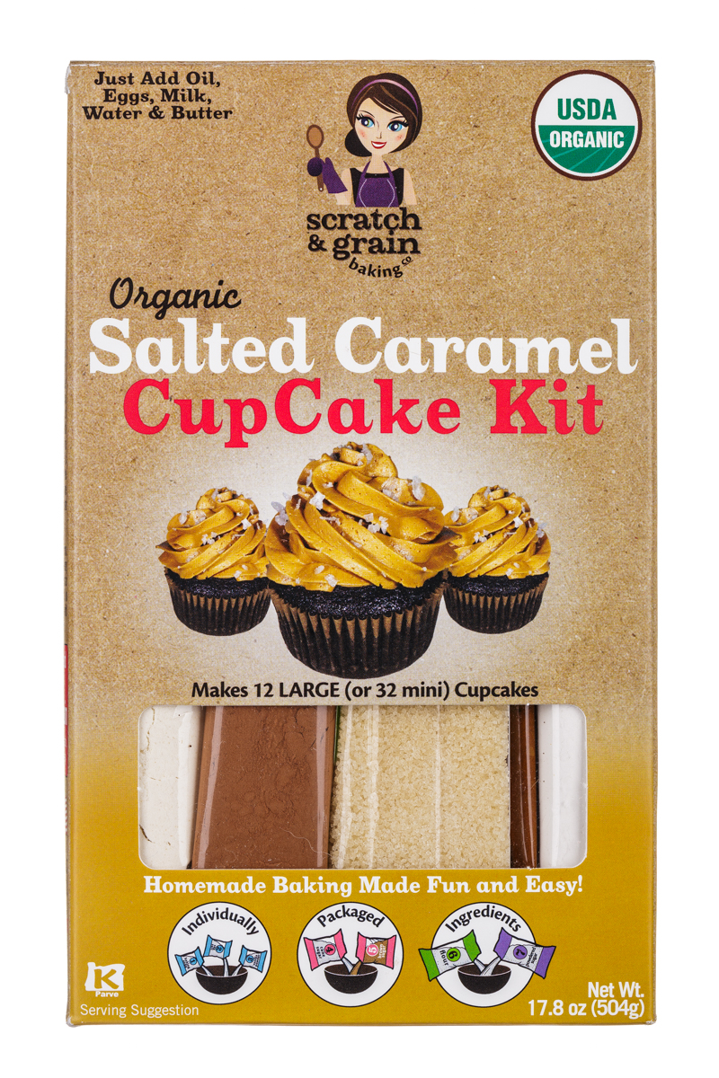 Organic Salted Caramel Cupcake Kit