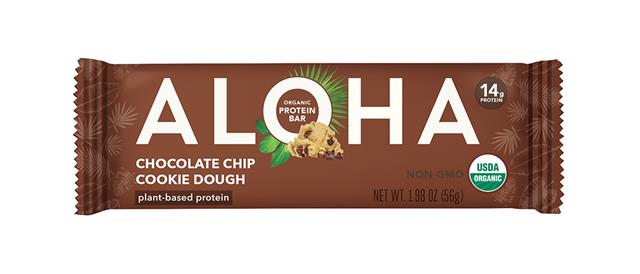 ALOHA Organic Plant Based Protein Bars - Chocolate Chip Cookie Dough 