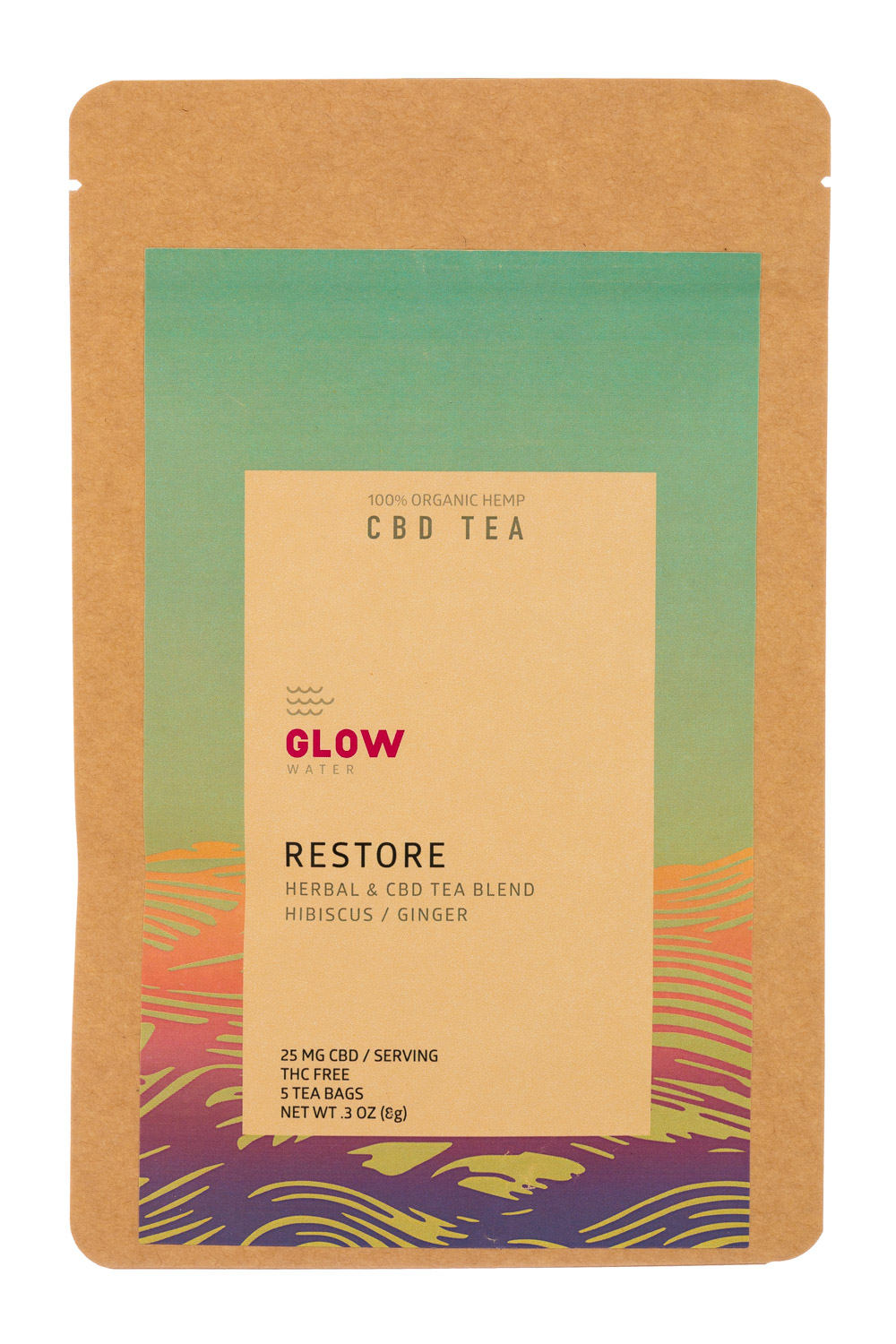 RESTORE Glow Water CBD Tea (5 tea bags)