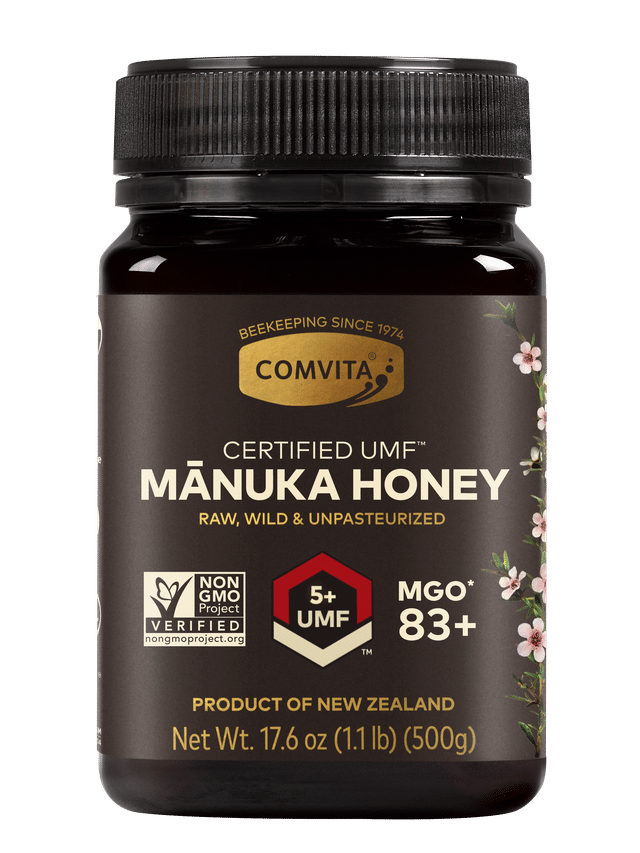 Certified UMF 5+ Manuka Honey, 17.6 oz I Raw, Wild, & Unpasteurized