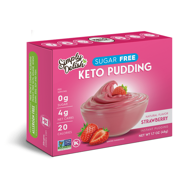 Simply Delish Strawberry Keto Pudding