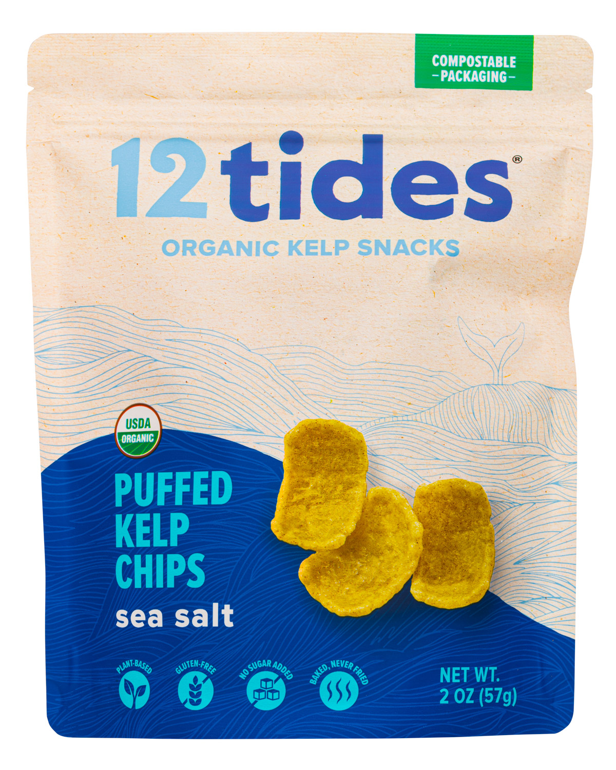 Puffed Kelp Chips: Sea Salt