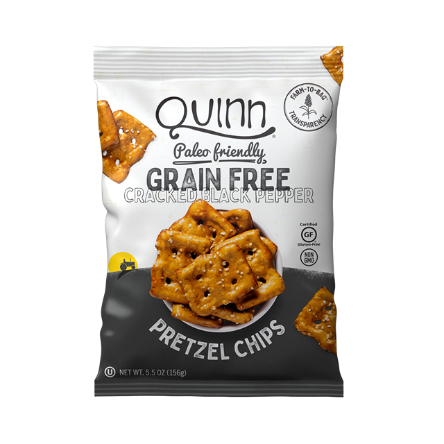 Paleo Friendly, Grain Free, Cracked Pepper Pretzel Chips