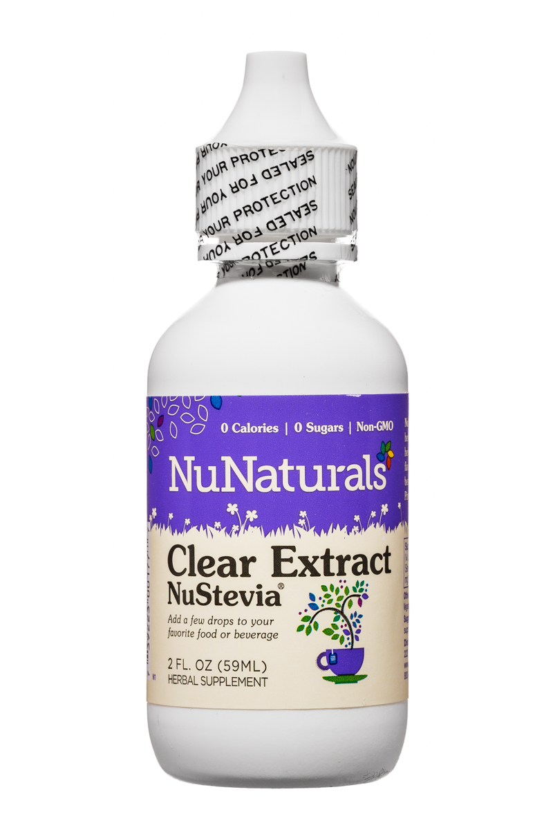Clear Extract NuStevia- 2 fl oz white bottle