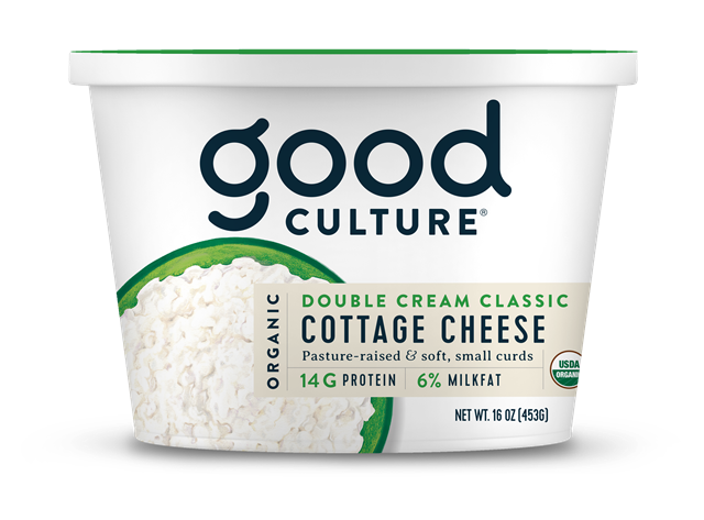 organic double cream 6% classic cottage cheese, 16oz