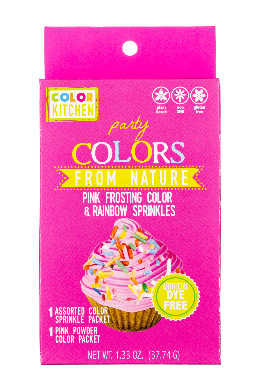 Party Colors- Pink Frosting & Rainbow Sprinkles