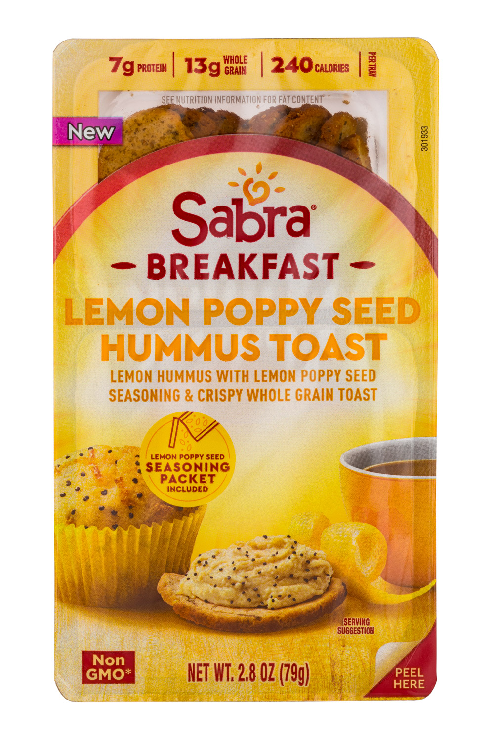 Lemon Poppy Seed Hummus Toast