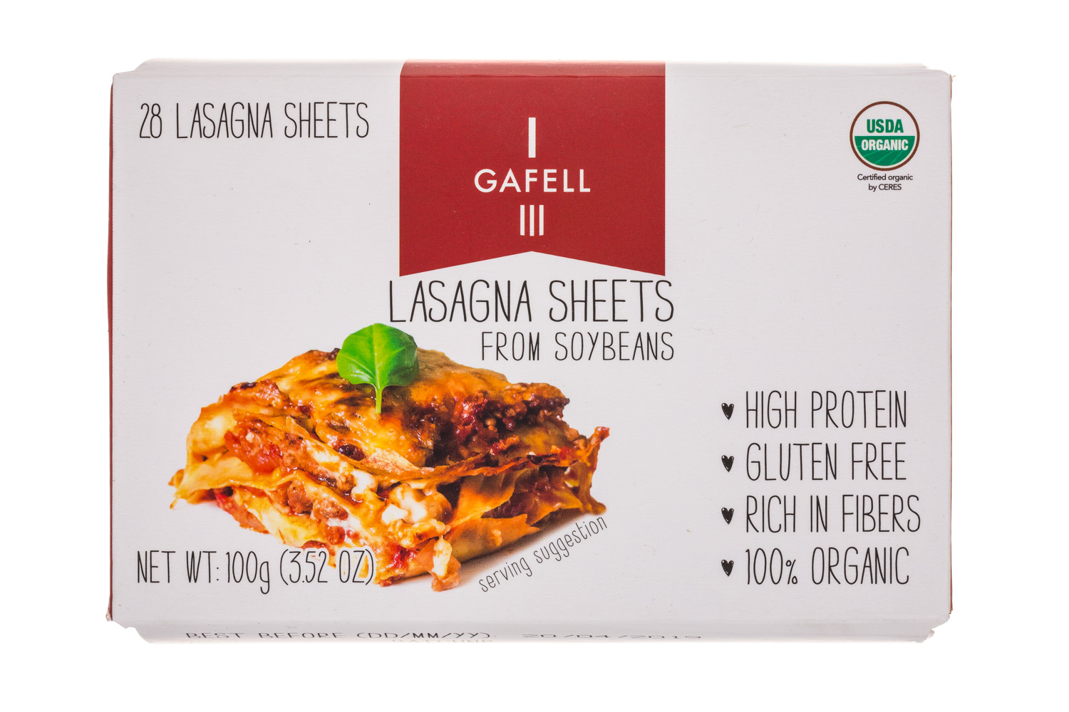 Lasagna Sheets from Soybean