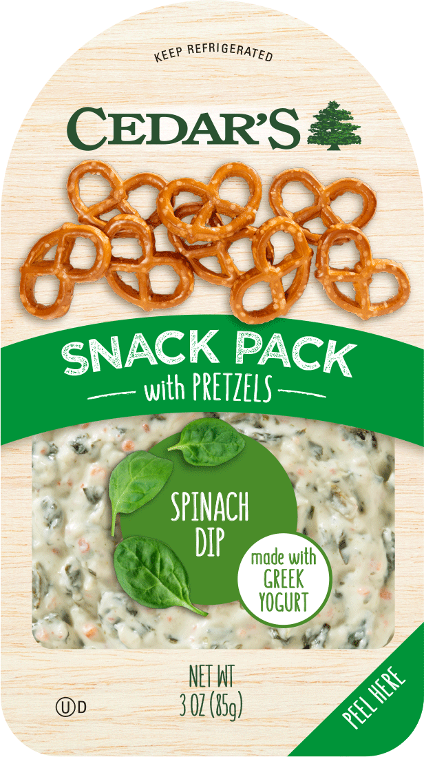 Snack Pack with Spinach Dip Pretzels 3 oz