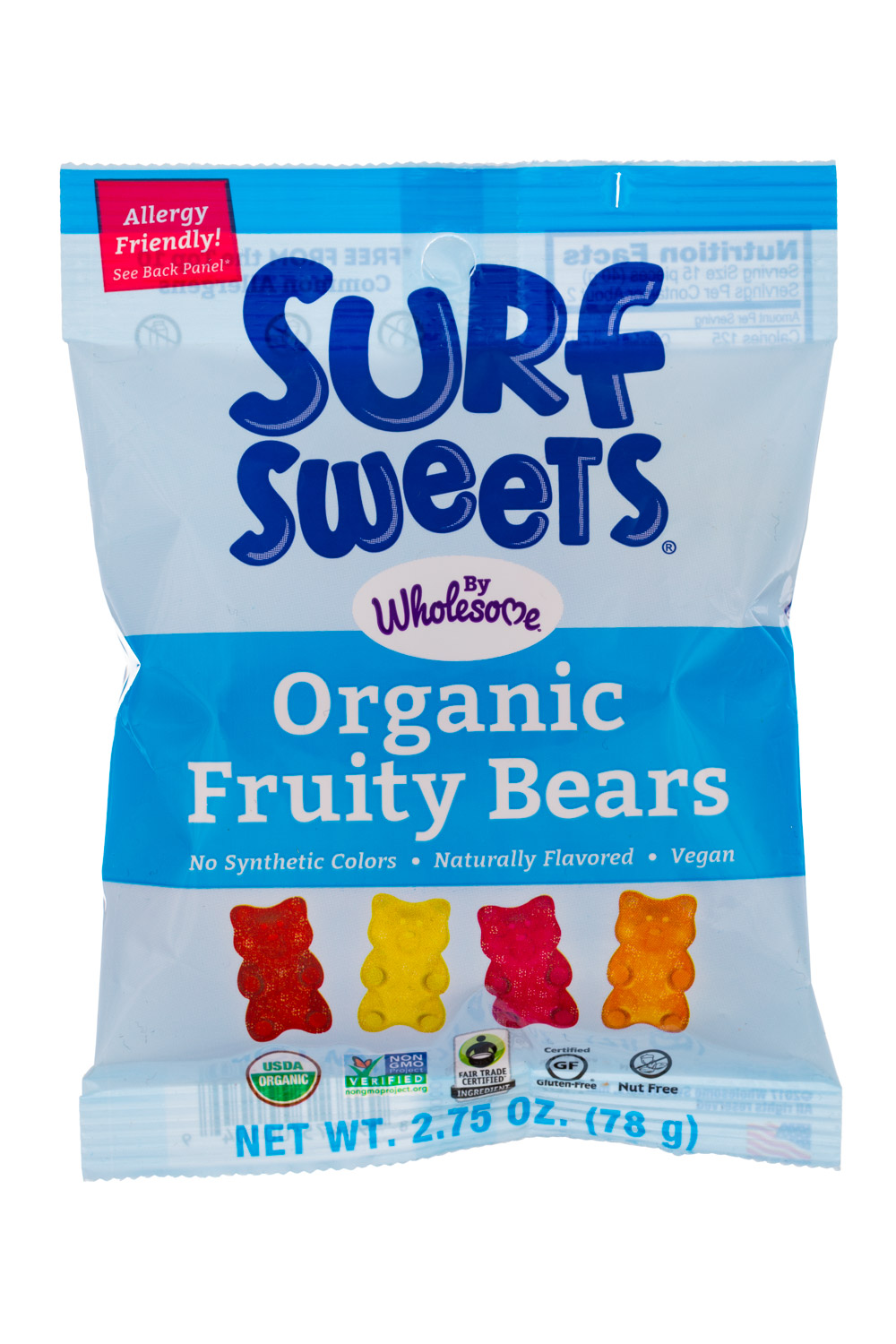Organic Fruity Bears 3oz