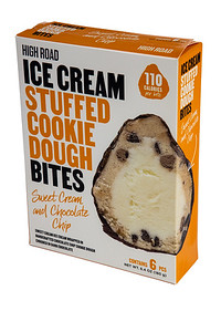 Sweet Cream Ice Cream Stuffed Chocolate Chip Cookie Dough Bites