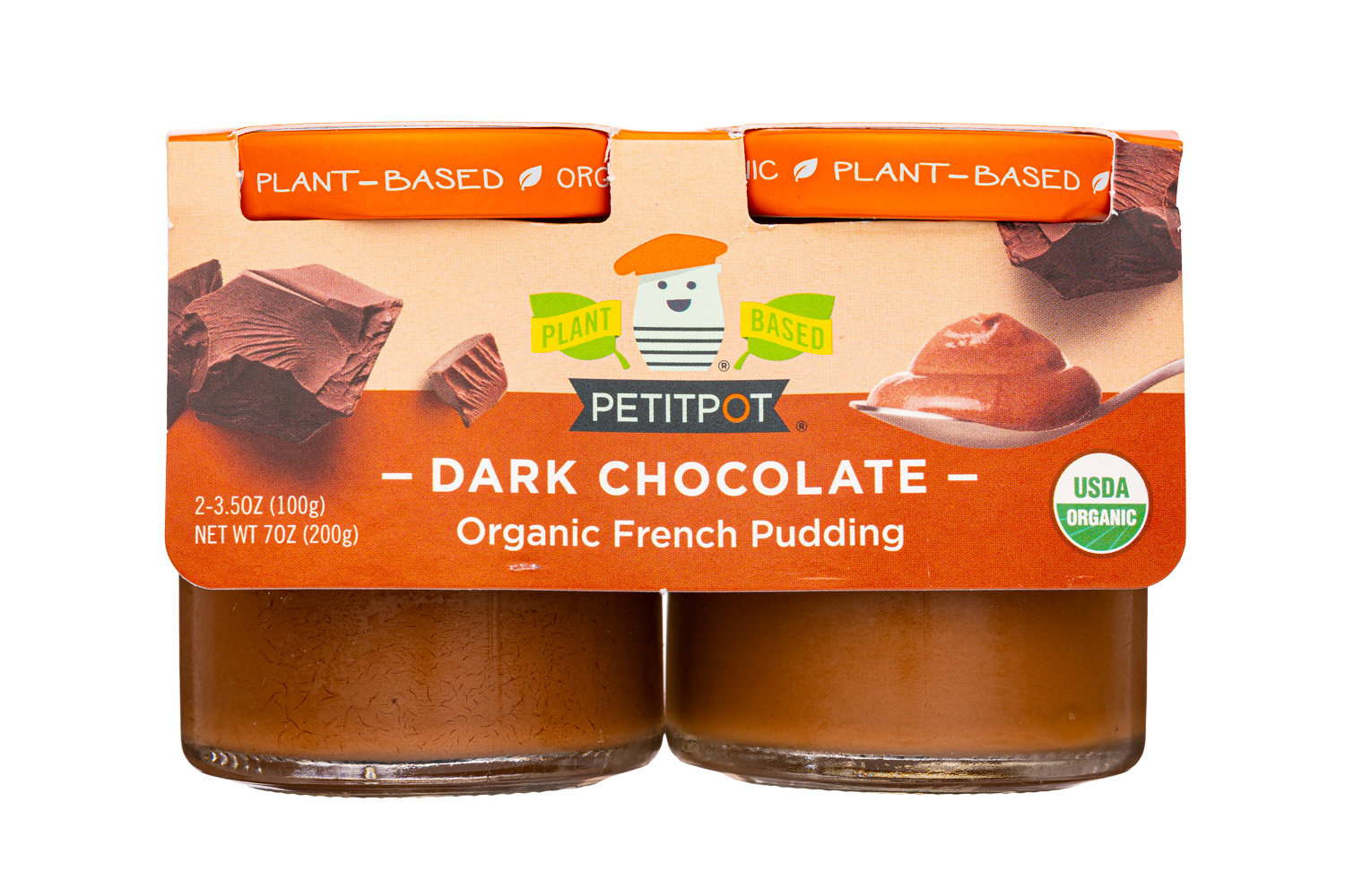 Petit Pot French Pudding, Organic, Dark Chocolate 3.5 Oz