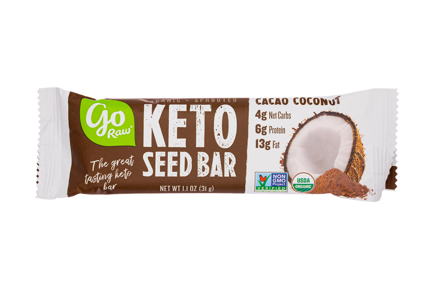 Sprouted Keto Seed Bar: Cacao Coconut